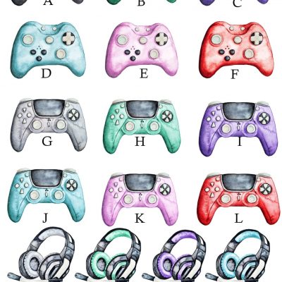 Gaming Mouse Mat & Gamer Pad great gift for teenage boys, gamer gift, christmas and birthday gifts featuring playstation or xbox controller chart