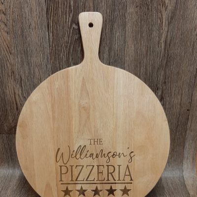 Pizza board etched