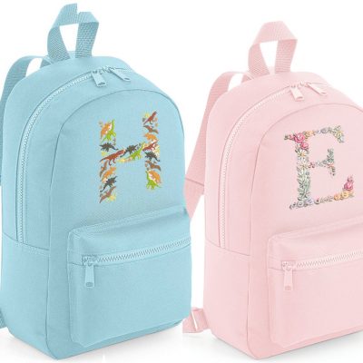 embroidered backpack