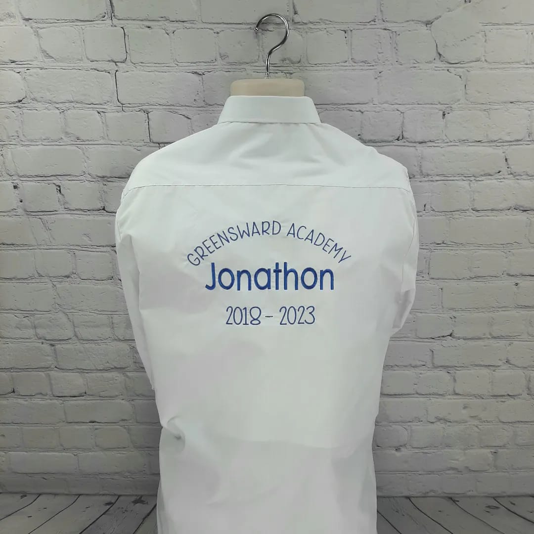 Leavers Signing Shirt Perfect for the Last Day of School 2024 2025 2026 custom and personalised blue