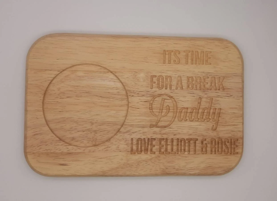 Cnc Engraved Mug Board with custom message engrave with personalisation