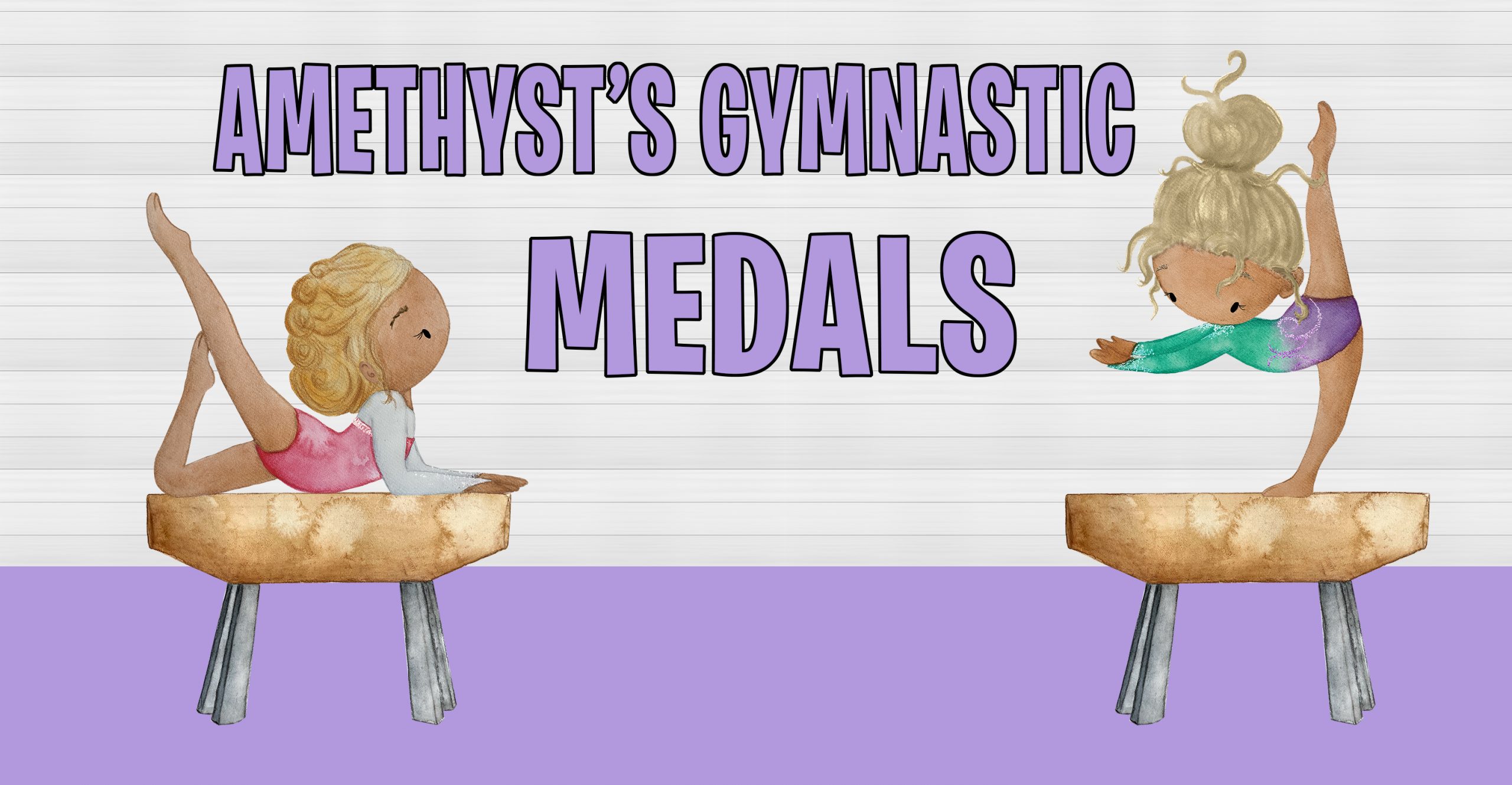 medal display hook for girl gymnastic medals, medal hanger printed and personalised
