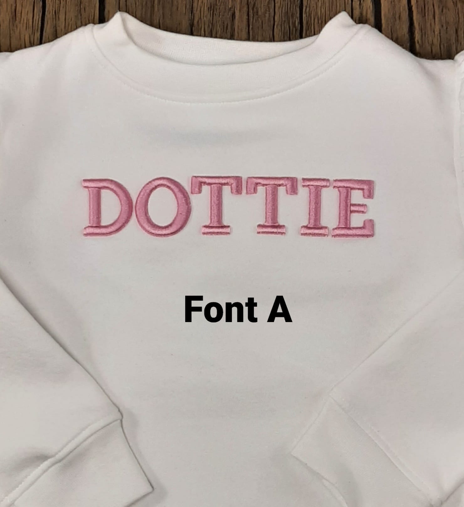 3d puff foam embroidered name font a 3D Name Jumper/T Shirt