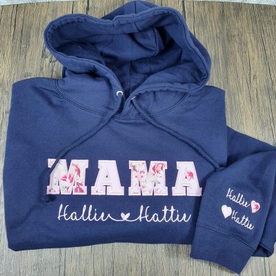 Baby clothing Mama hoodie or jumper Appliqued special baby clothes on to hoodie, for example a baby grow Ideal mothers day gift folded
