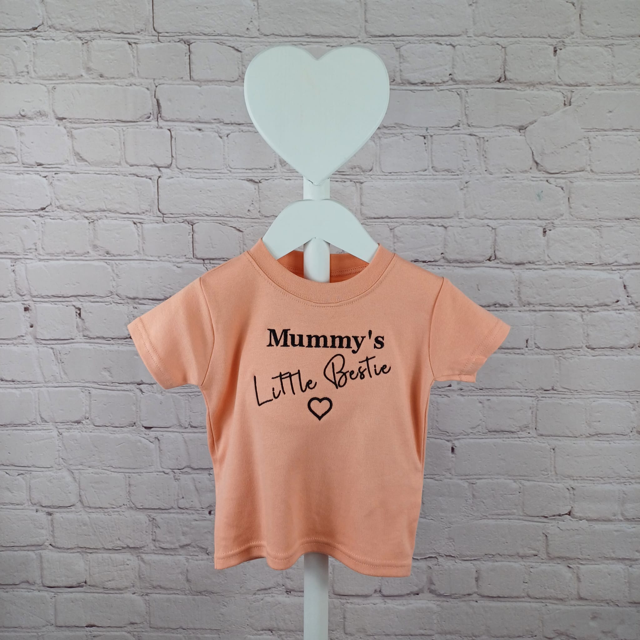 Bestie T-Shirt for children, ideal first birthday t shirt, mothers day gift or birthday gift. personalised and embroidered