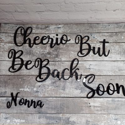 quote wall sign in acrylic love you sign, affirmation, positive vibe signs gift for mum, cheerio