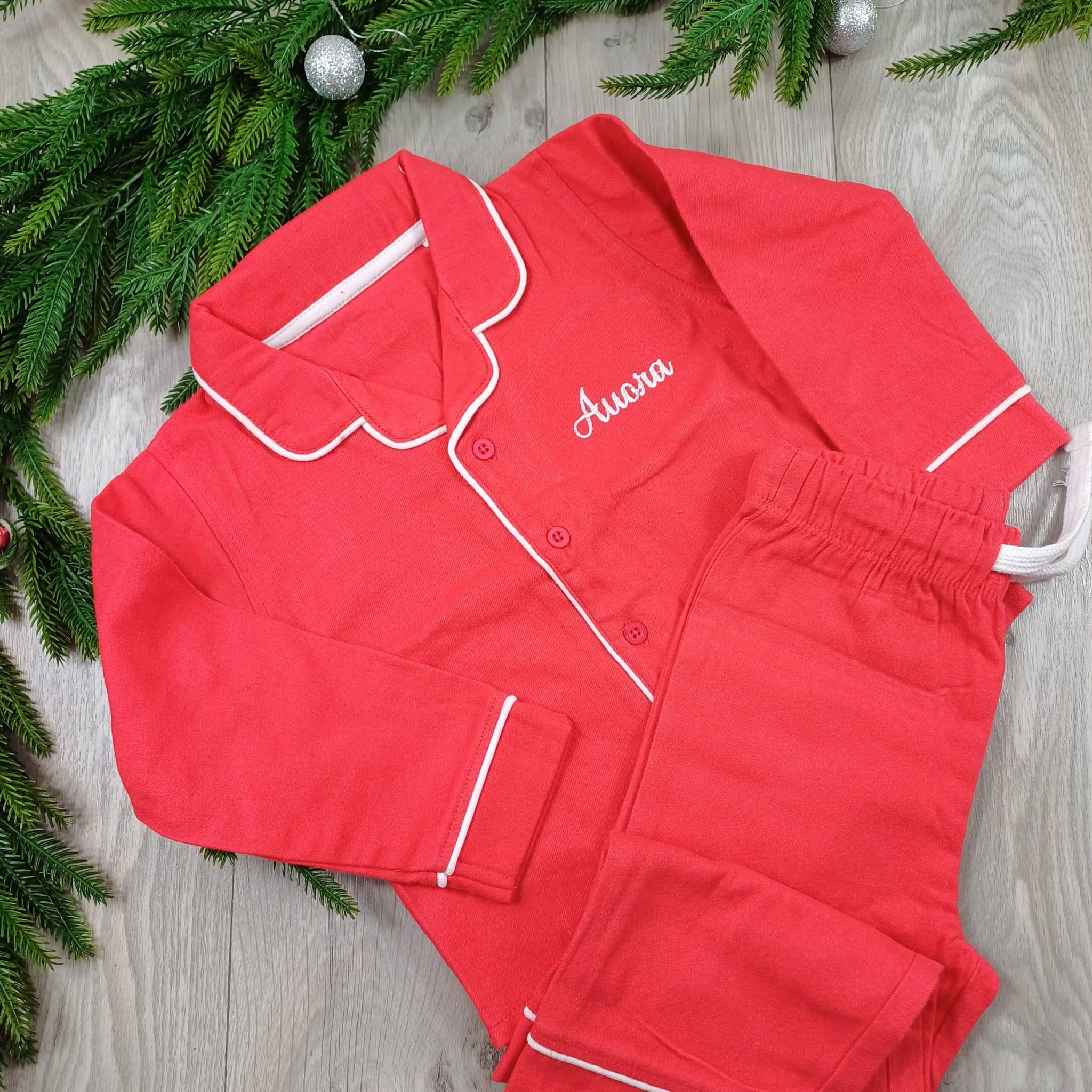 Children's Classic Red Christmas PJs