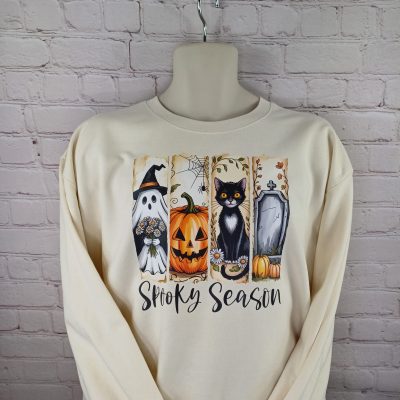 Spooky Season Jumper, autumn, halloween jumper or hoody adults, hello pumpkin cat ghost